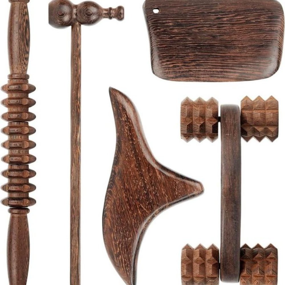Wood Massage Tools-Dark Finish